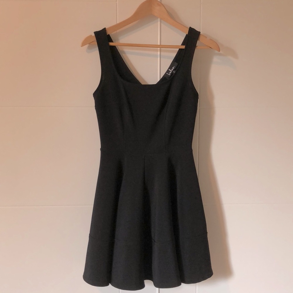 Lulu’s “Home Before Daylight” black party dress